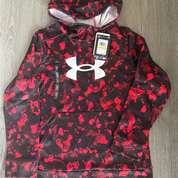 Under Armour Other - Under Armour Kids‎ Red and Black Camo Hoodie Medium